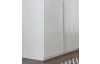 Šatníková skriňa New York D, 135 cm, biela / biely lesk