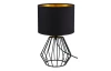 Stolová lampa Chuck, čierna/zlatá