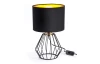 Stolová lampa Chuck, čierna/zlatá