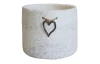 Kvetináč so srdiečkom 12,5 cm, cement