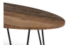 Oválny konferenčný stolík Prado, vintage optika dreva