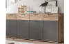 Široká komoda Mason 180 cm, dub/šedá
