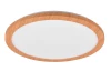 Stropné LED osvetlenie Camillus 40 cm, okrúhle, imitácia dreva