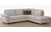 Rohová sedačka Rava, šedo-béžová látka, s rozkladom