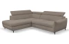 Rohová sedacia súprava Othello, světle hnědá látka, pravý roh