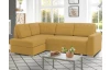 Rohová sedacia súprava Stilo, žltá látka, ľavý roh