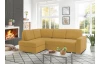 Rohová sedacia súprava Stilo, žltá látka, ľavý roh