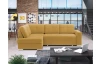 Rohová sedacia súprava Stilo, žltá látka, ľavý roh