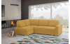Rohová sedacia súprava Stilo, žltá látka, ľavý roh