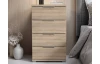 Nočný stolík/skrinka so 4 zásuvkami Smilla, výška 79 cm, dub sonoma