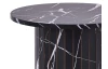 Okrúhly odkladací stolík Treviso, 40 cm, čierny mramor