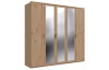 Šatníková skriňa Nadja, 225 cm, dub artisan/zrkadlo