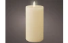 LED sviečka Lumineo 7x15 cm, krémová