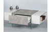 Konferenčný stolík Ferrara, šedý beton/biely lesk