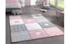 Detský koberec Diamond Kids 120x170 cm, ružový, hviezdy a srdce
