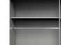 Šatníková skriňa so zrkadlom Bern, 225 cm, biela / antracitová oceľ