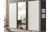 Šatníková skriňa Bern, šírka 225 cm/výška 208 cm, biela/antracitová oceľ