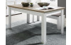 Rozkladací jedálenský stôl Jasmin 160x90 cm, bielená pínia/dub