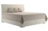 Posteľ Monte 180x200 cm, krémová tkanina, s dekou