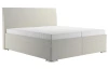Posteľ Monte 180x200 cm, krémová tkanina, s dekou