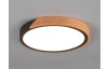 Stropné LED osvetlenie Jano 31 cm,drevo/čierny kov, okrúhle