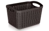 Úložný košík 3,3 l, hnedý, ratanový vzhľa