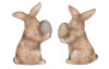 Dekoračná soška Veľkonočný zajačik s vajíčkom, mix 2 druhov