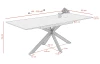 Rozkladací jedálenský stôl Chiara 160x90 cm, šedá imitácia  mramoru