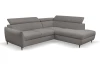 Rohová sedacia súprava Othello, myšia šedá látka, pravý roh
