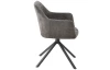 Otočná jedálenská stolička Patti, šedo-hnedá látka