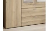 Šatníková skriňa so zrkadlami Vesala, 180 cm, dub mauvella