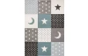 Detský koberec Diamond Kids 120x170 cm, tyrkysový, hviezdy a mesiac