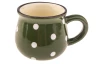 Šálka na espresso chalupárska s bodkami, 75 ml, zelený