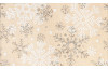 Vianočná dekoračná látka Snehové vločky 250x28 cm, piesková