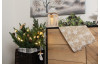Vianočná dekoračná látka Snehové vločky 250x28 cm, piesková