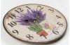 Nástenné hodiny Levanduľa 30 cm, vintage, MDF