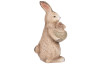 Dekoračná soška Veľkonočný zajačik s mládaťkom, 22 cm