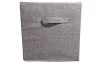 Úložný box 30x30x30 cm, svetlo šedý textil