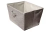 Úložný box 30x30x30 cm, svetlo šedý textil