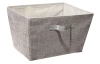Úložný box 30x30x30 cm, svetlo šedý textil