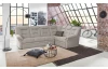 Rohová sedacia súprava Nelson, svetlo šedá látka, pravý roh, s rozkladom