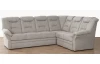 Rohová sedacia súprava Nelson, svetlo šedá látka, pravý roh, s rozkladom