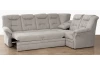 Rohová sedacia súprava Nelson, svetlo šedá látka, pravý roh, s rozkladom