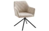 Otočná jedálenská stolička Patti, béžová látka