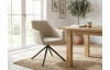 Otočná jedálenská stolička Patti, béžová látka