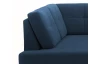 Rohová sedacia súprava Stilo, tmavo modrá látka, ľavý roh
