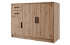 Komoda 3-dverová Universal, 118 cm, dub artisan