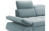 Rohová sedacia súprava Focus, šedo-modrá látka, pravý roh