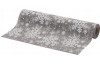 Vianočná dekoračná látka Snehové vločky 250x28 cm, šedá