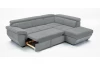 Rohová sedacia súprava Speedway, svetlo šedá látka, pravý roh